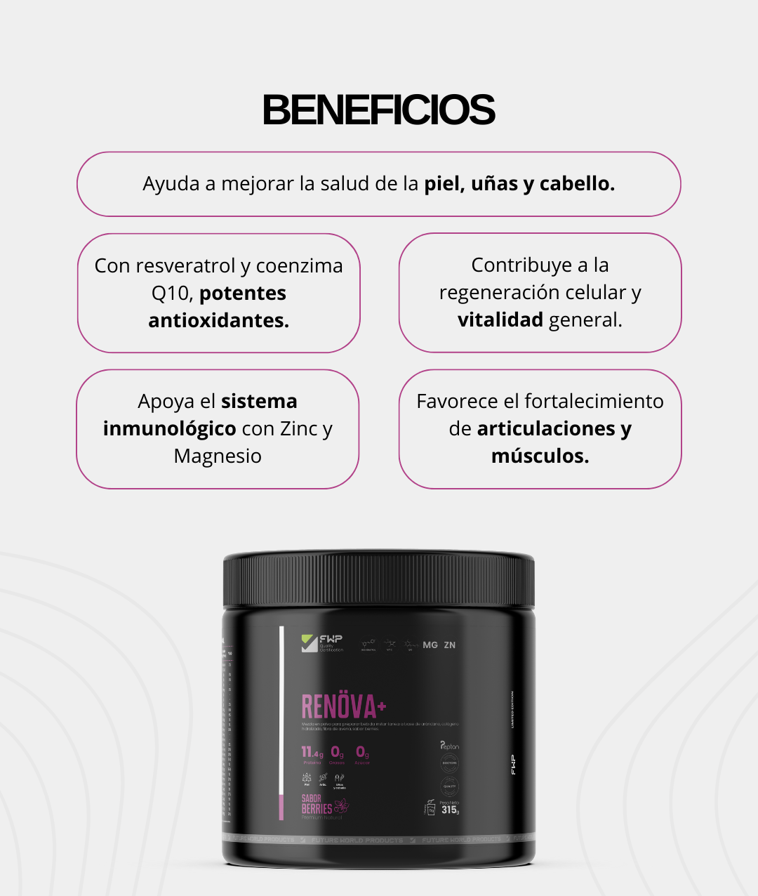 Colágeno Doblemente Hidrolizado - Renova+ (315g)